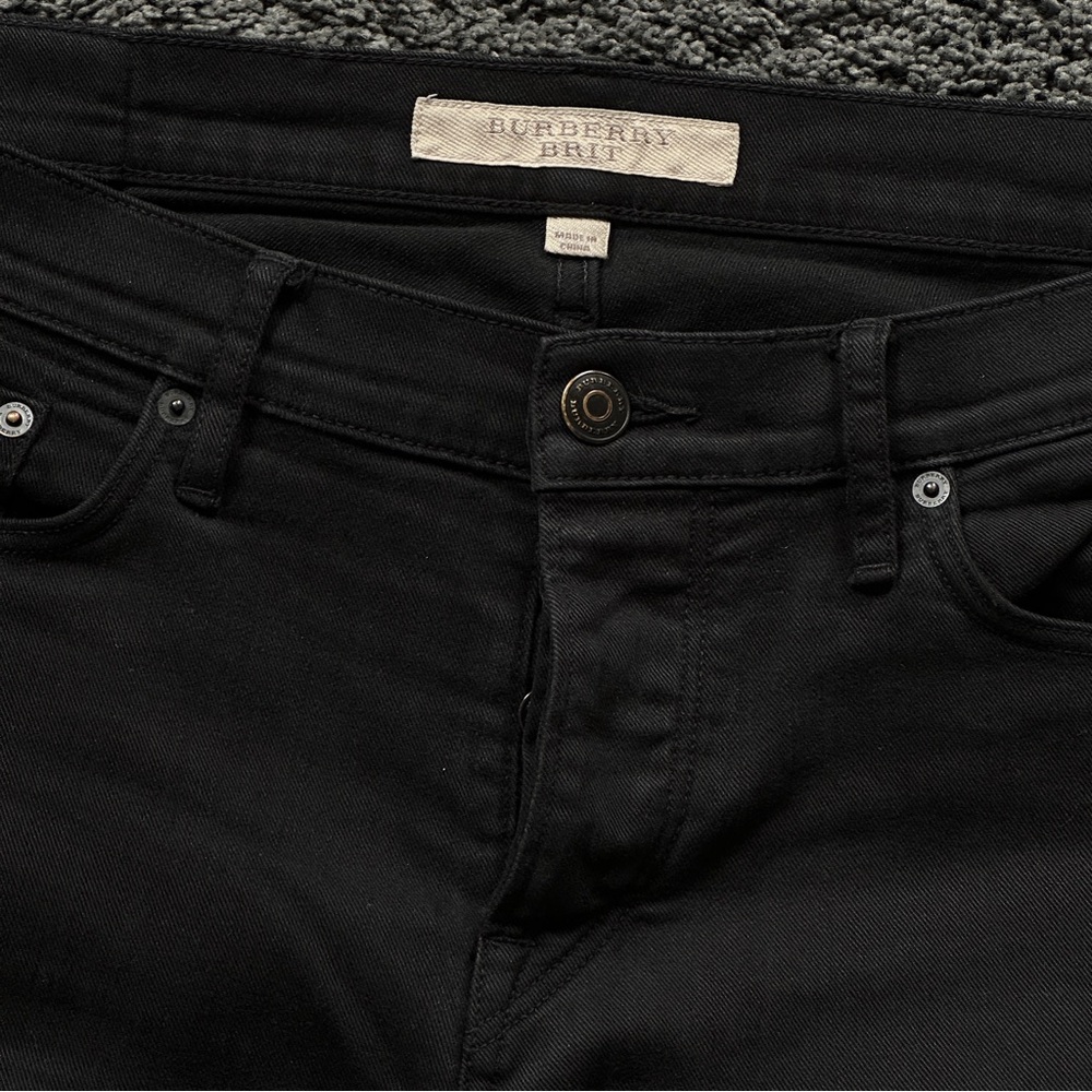 Burberry Men's Straight Black Jeans